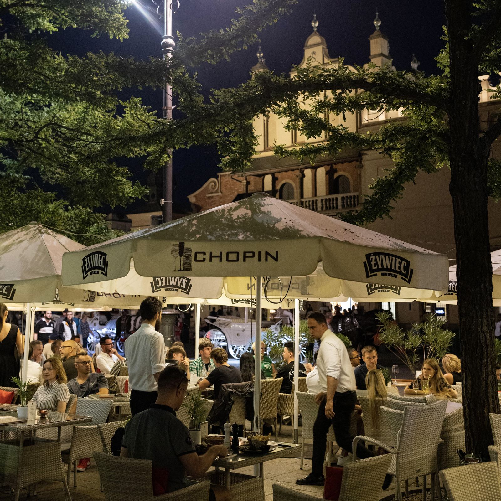 The terrace by night
