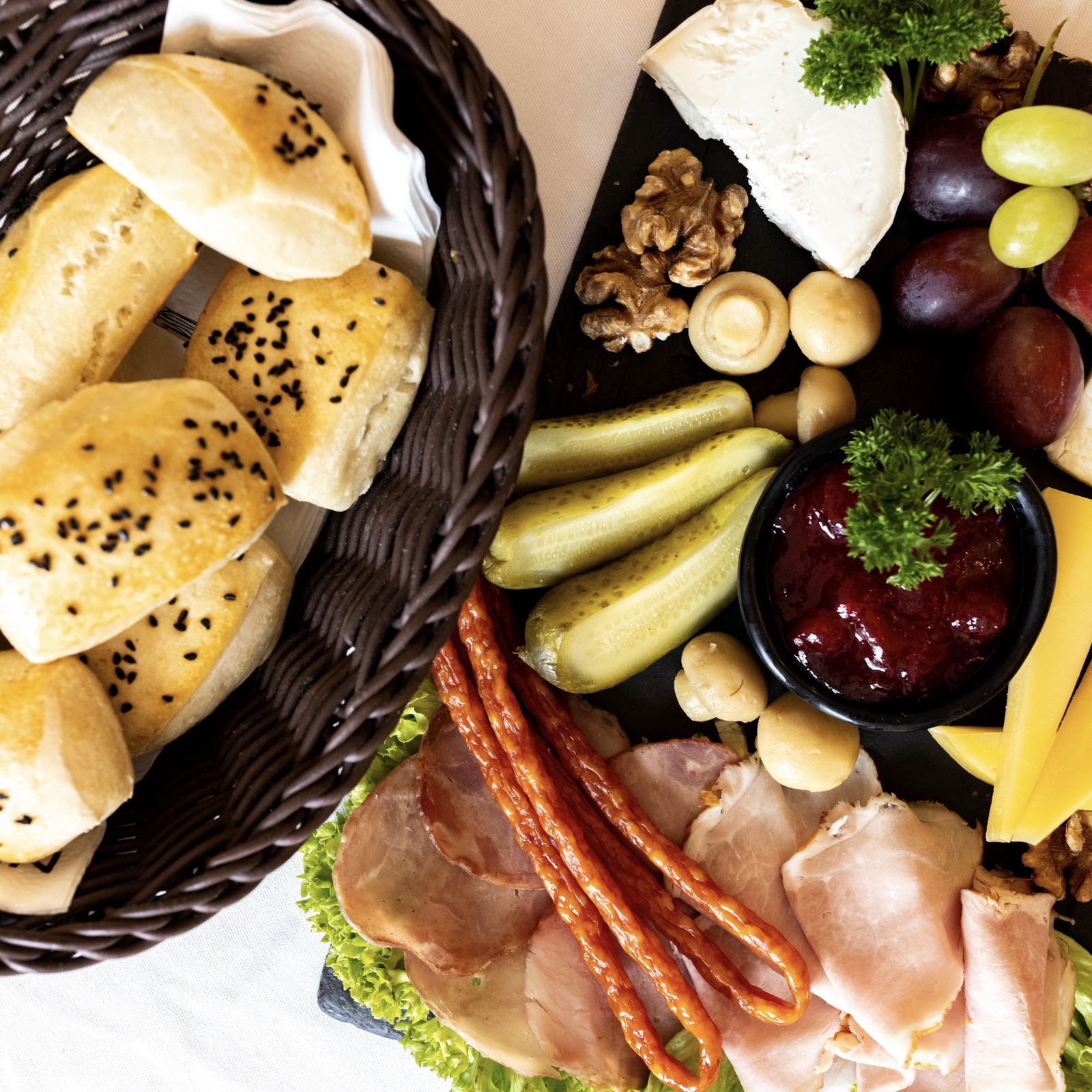 Polish cheese and cold cut platter